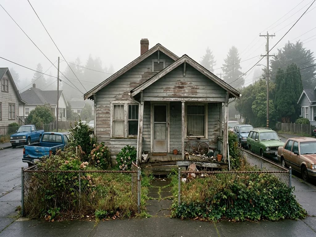 Modest 1920s cottage with deferred maintenance in an older Eureka California neighborhood — we buy as-is