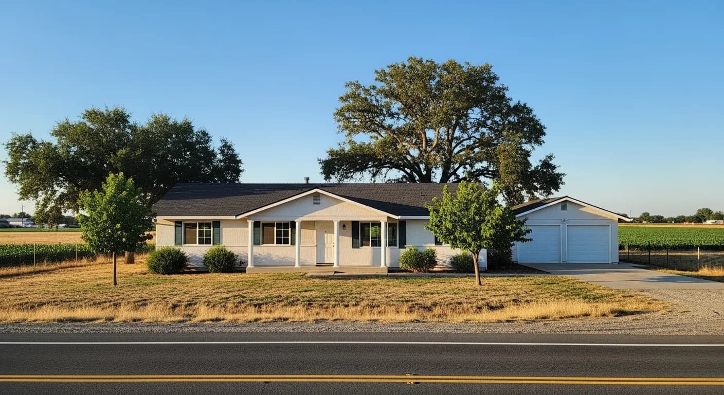 Ranch-style home on a large lot in Live Oak Sutter County — we buy houses as-is for cash