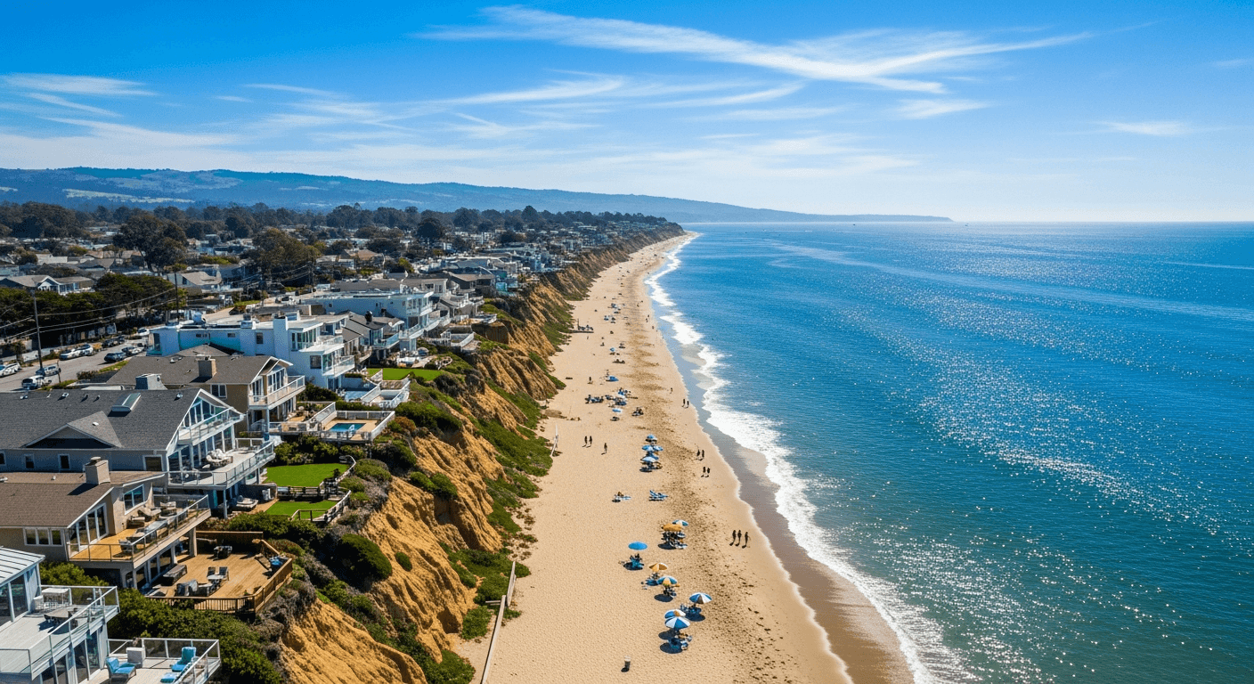Monterey Bay coastline near Capitola — we buy coastal properties as-is