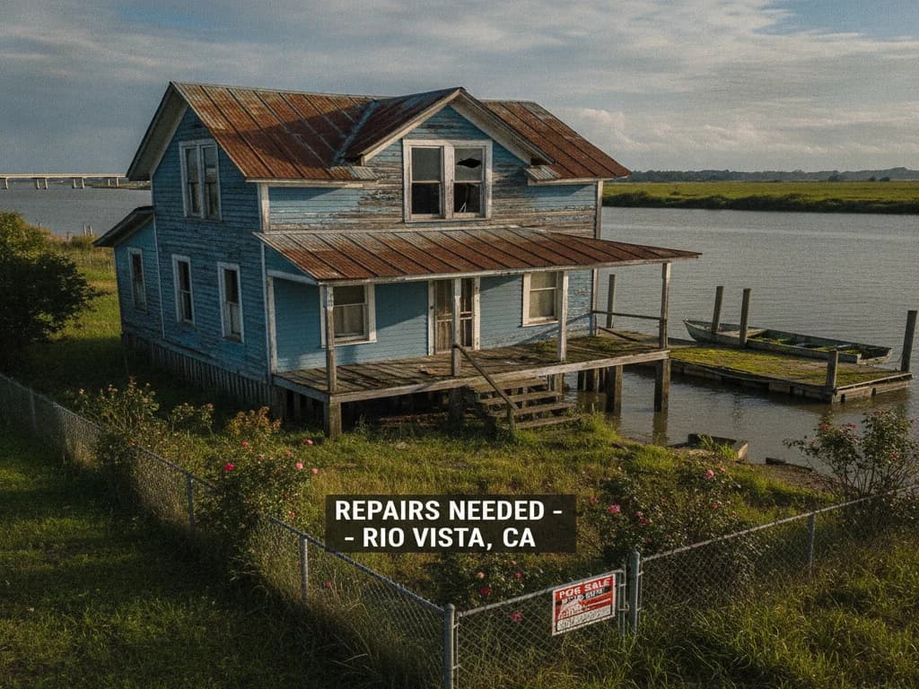 Older Delta-area cottage in Rio Vista California needing repairs — Sierra Property Buyers buys as-is