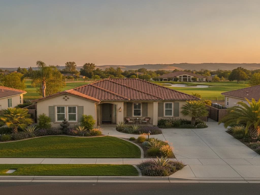 Single-story home in a 55+ community in Rio Vista California, Solano County