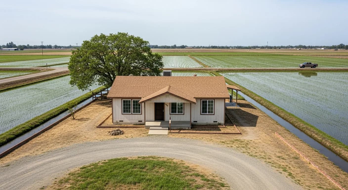 Rural home in Robbins Sutter County — we buy properties in farming communities for cash