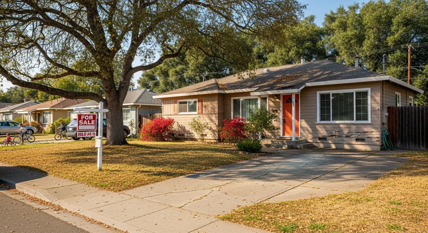 Home sold as-is in the Cool California area of El Dorado County