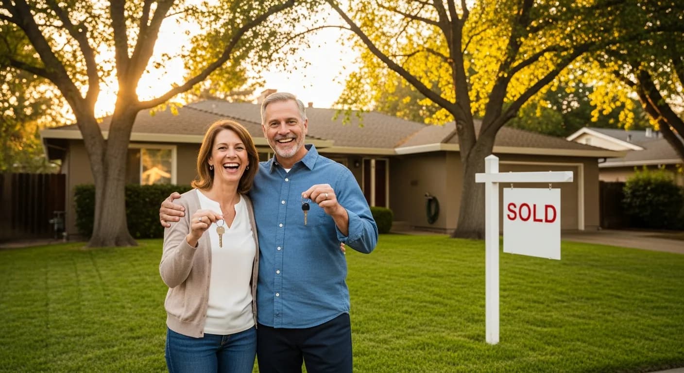 Happy Sacramento couple after selling their home fast for cash