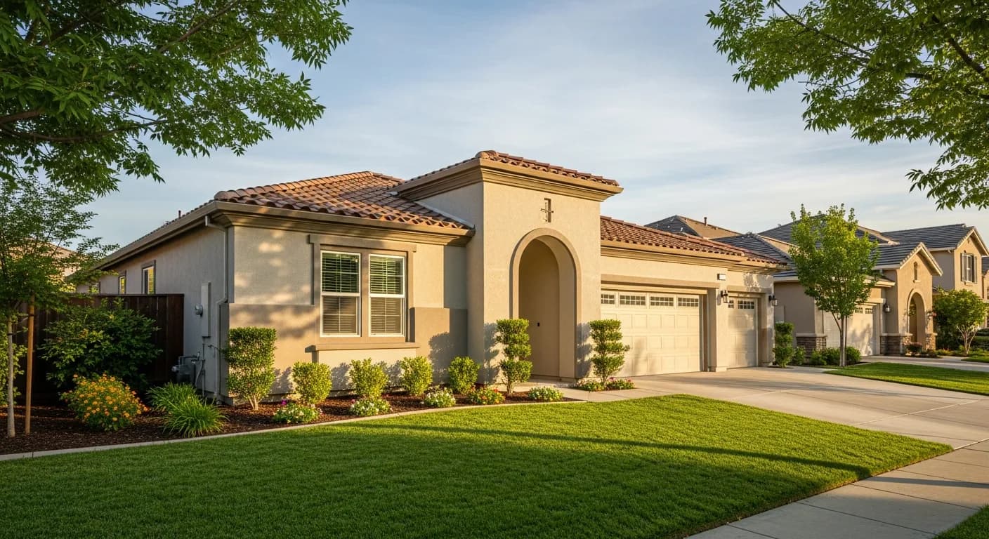 Suburban home in Roseville California Placer County neighborhood