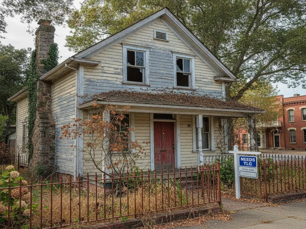 Older downtown Benicia California cottage needing restoration — we buy houses as-is