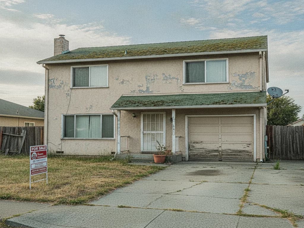 Dated Fairfield California home needing repairs — we buy houses as-is in Solano County