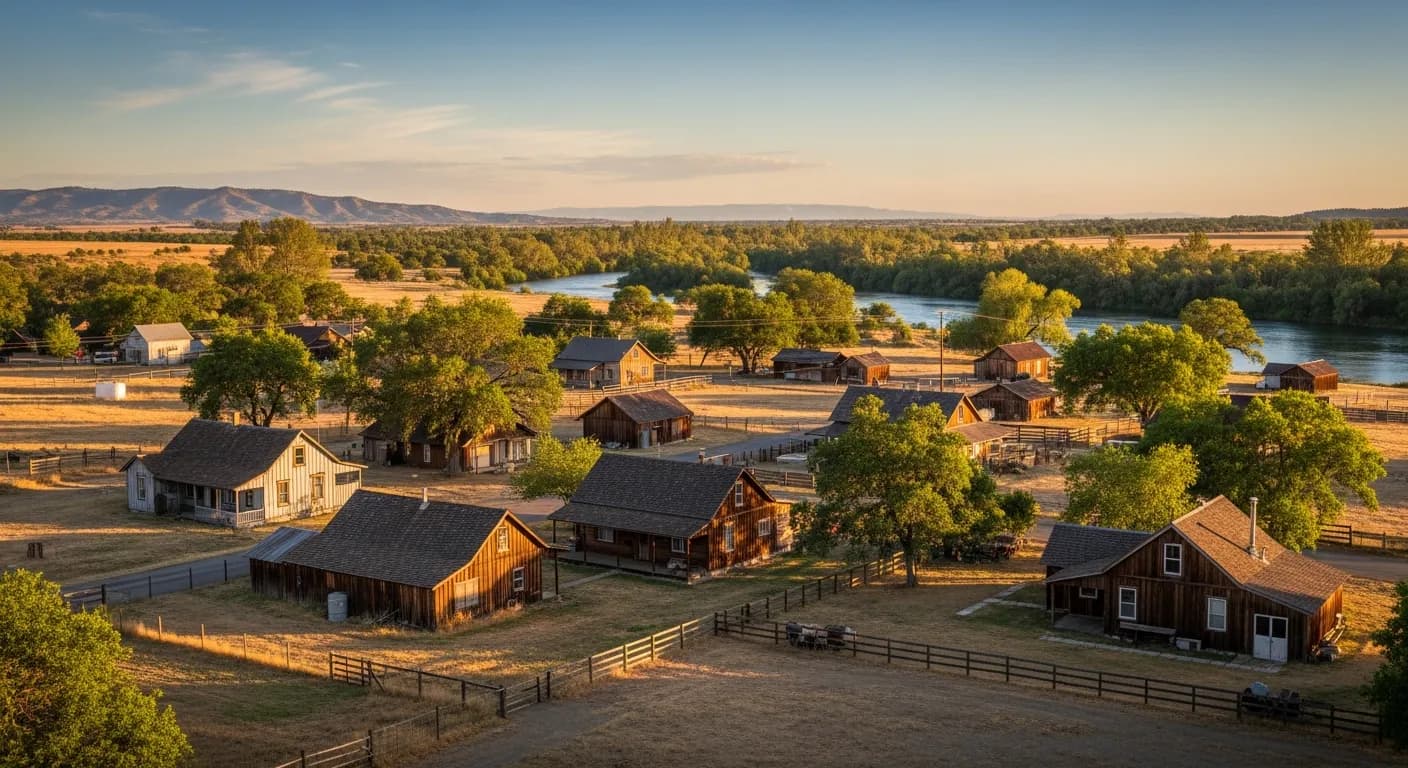 Nicolaus California historic farming community in southern Sutter County along the Feather River