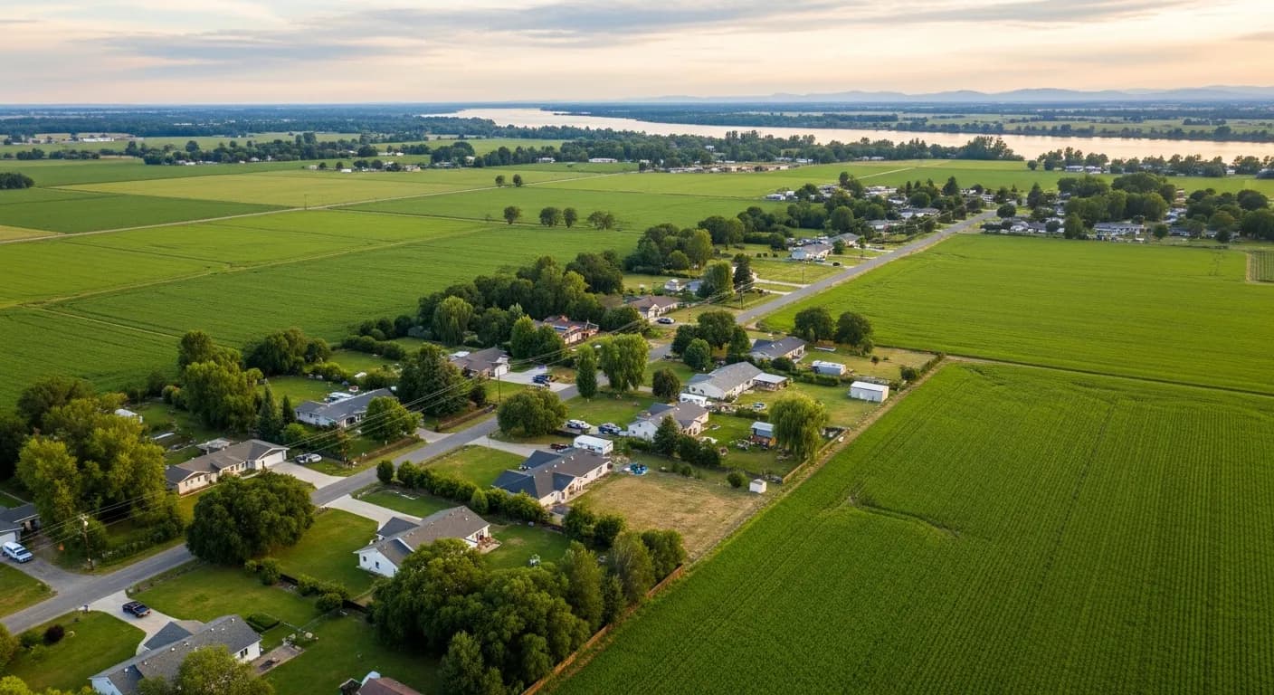 Pleasant Grove California rural community in southern Sutter County near the Sacramento River